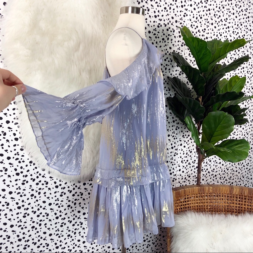 Free People | Special Edition Silk Metallic Dress - Picture 4 of 8